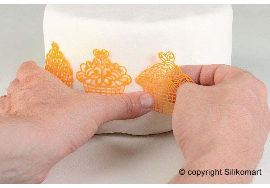 SILIKOMART TAPPETO SILICONE PER MERLETTI CUPCAKE DECORO TORTE DOLCI TRD 12
